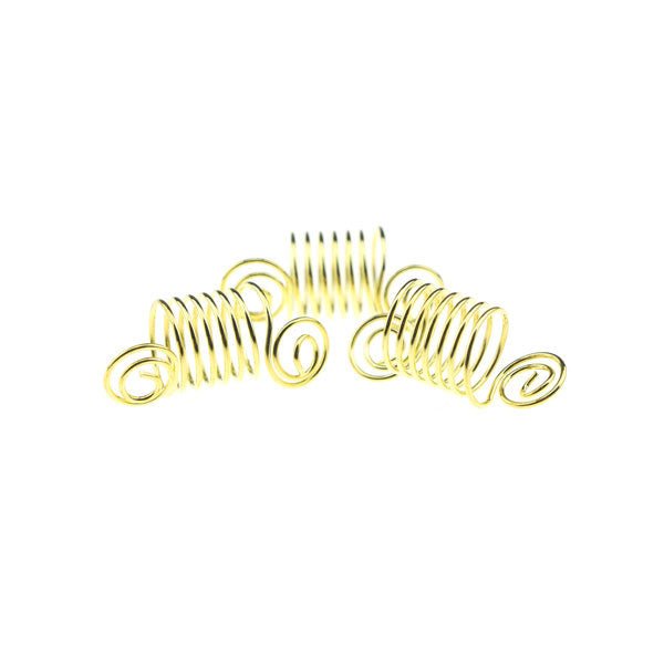 Dreadlock bead 3 stuks swirl goudkleurig