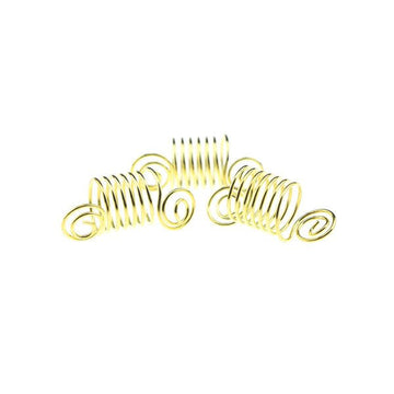Dreadlock bead 3 stuks swirl goudkleurig