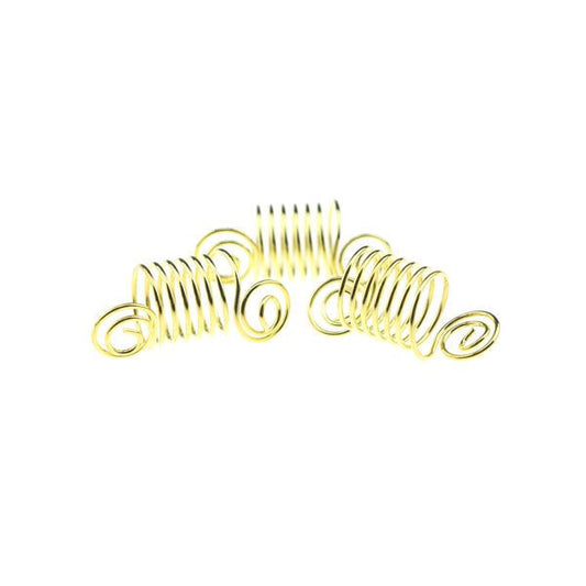 Dreadlock bead 3 stuks swirl goudkleurig