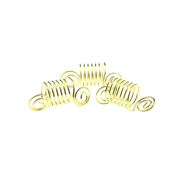 Dreadlock bead 3 stuks swirl goudkleurig