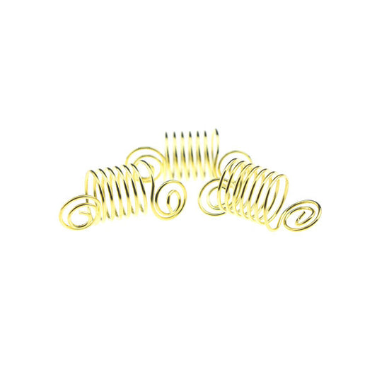 Dreadlock bead 3 stuks swirl goudkleurig