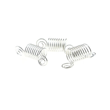 Dreadlock bead 3 stuks swirl zilverkleurig
