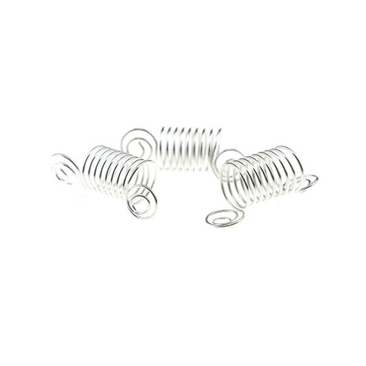 Dreadlock bead 3 stuks swirl zilverkleurig