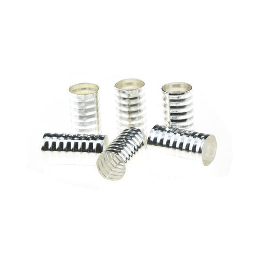 Dreadlock bead cuff 6 stuks spiraal  zilverkleurig
