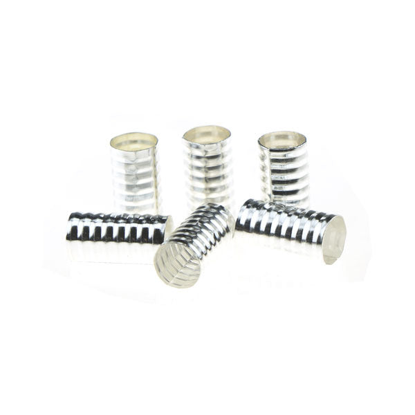 Dreadlock bead cuff 6 stuks spiraal  zilverkleurig