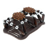 Ez comb bloemen en houten kralen bruin