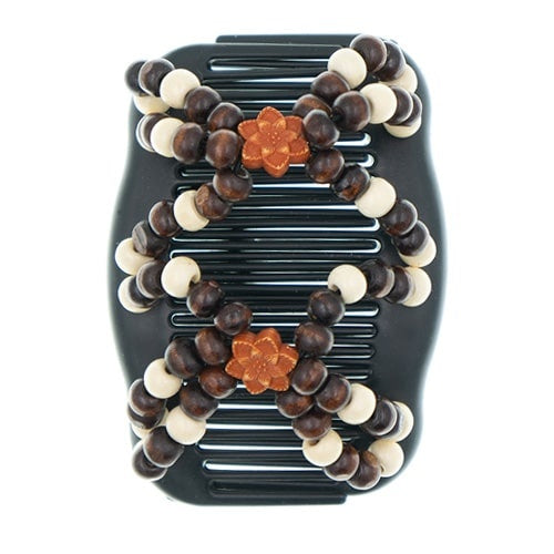 Ez comb houten kralen 2 bloemen