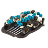 Ez comb houten kralen blauw