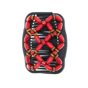 Ez comb houten kralen rood