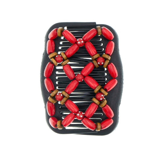 Ez comb houten kralen rood