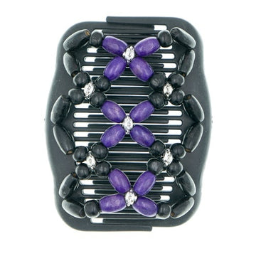Ez comb kralen paars en zwart
