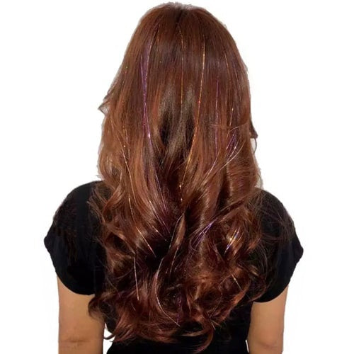 Haar glitter extension roze