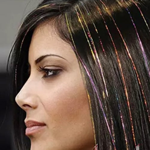 Haar glitter extension goudkleurig