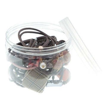 Gift set haarelastieken 15 stuks grijs