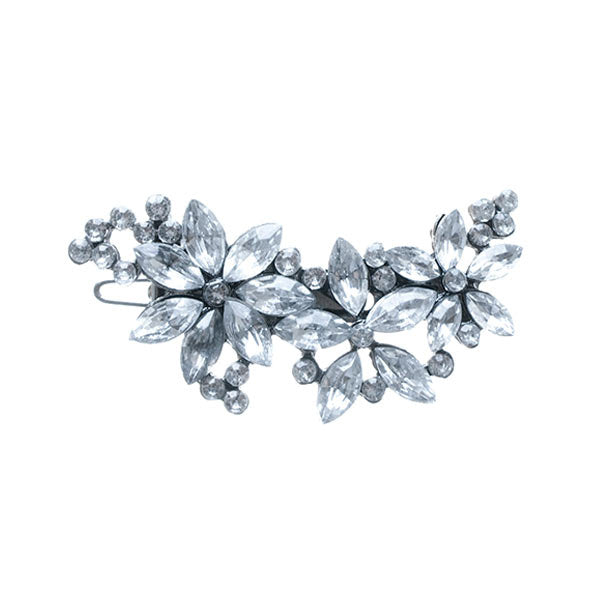 Haar ornament bloemen en strass steentjes