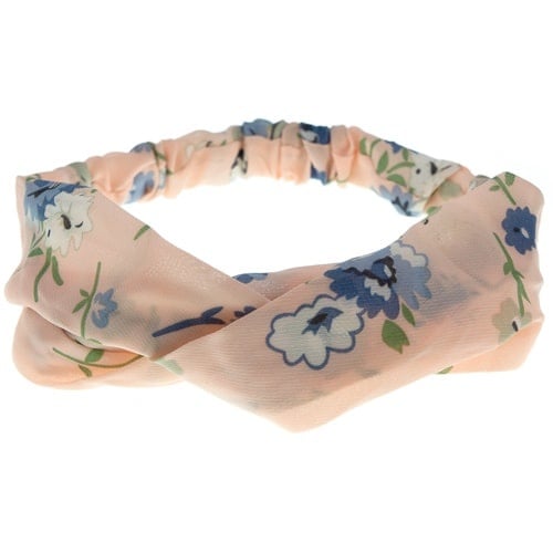 Haarband bloemen roze