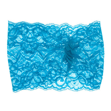 Haarband elastisch kant blauw