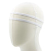 Haarband elastisch sport wit 2 stuks