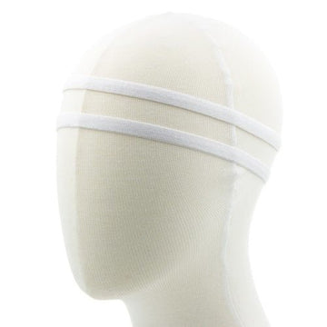 Haarband elastisch sport wit 2 stuks