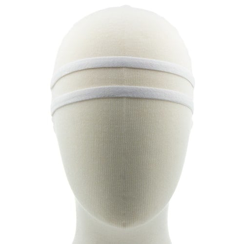 Haarband elastisch sport wit 2 stuks