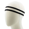 Haarband elastisch sport zwart 2 stuks