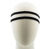 Haarband elastisch sport zwart 2 stuks