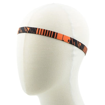 Haarband elastisch sport zwart/oranje