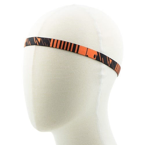 Haarband elastisch sport zwart/oranje
