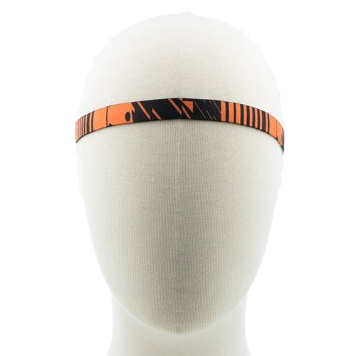 Haarband elastisch sport zwart/oranje