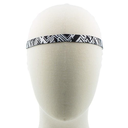 Haarband elastisch sport zwart/wit