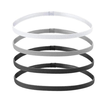 Haarband elastisch sport zwart/wit/grijs 4 stuks