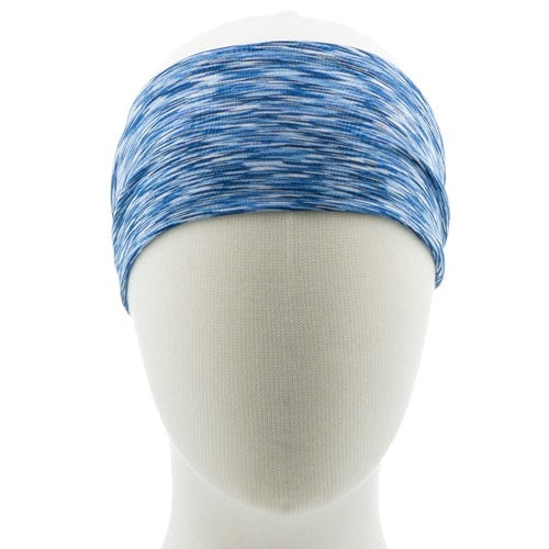 Haarband gestreept elastisch blauw