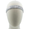 Haarband glitter velours zilver