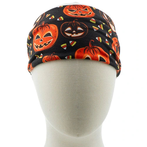 Haarband Halloween pompoen zwart