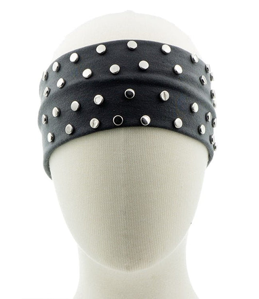 Haarband kleine studs grijs op een model hoofd