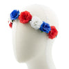 Haarband rozen rood wit blauw