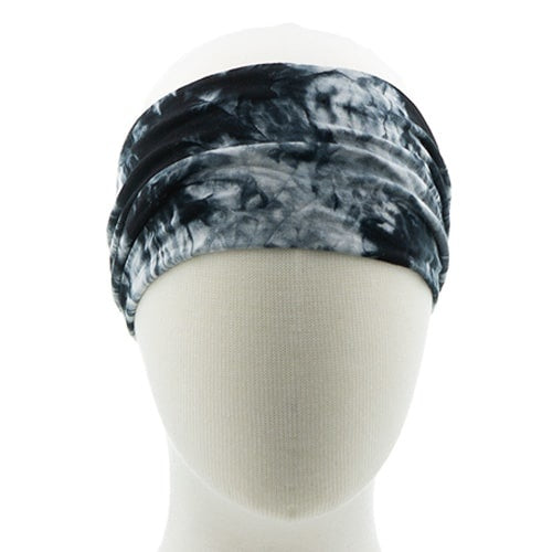 Haarband tie dye smal grijs