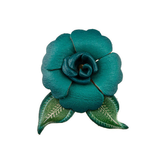 Haarbloem leer Urban Hippies aqua