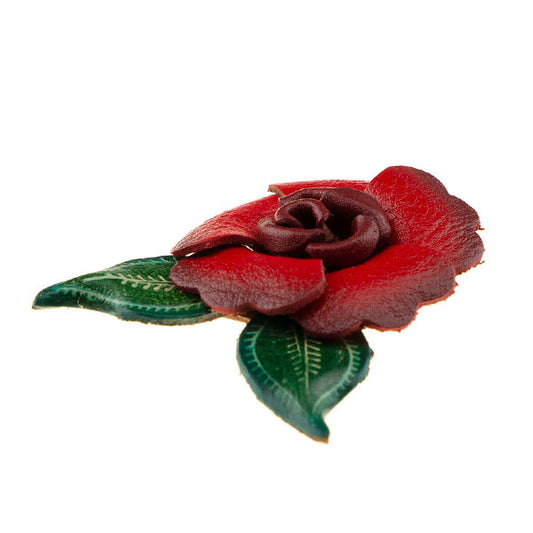 Haarbloem leer Urban Hippies rood