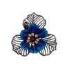 Haarbloem metaal Urban Hippies blauw