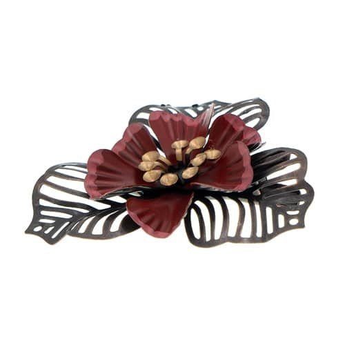 Haarbloem metaal Urban Hippies rood
