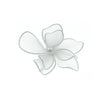 Haarbloem nylon transparant wit
