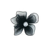 Haarbloem nylon transparant zwart