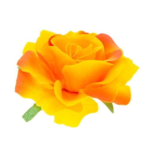 Haarbloem roos L kleur oranje