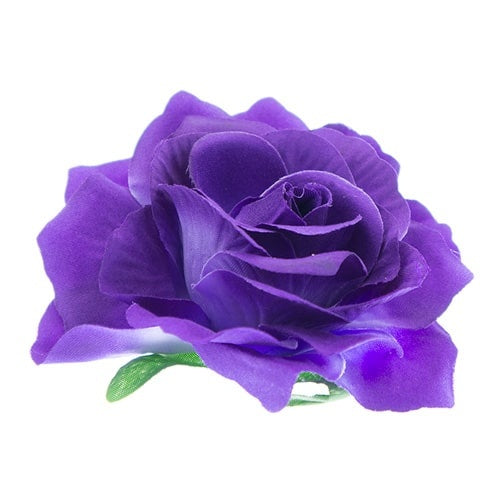 Haarbloem roos L kleur paars