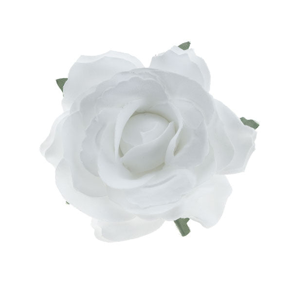 Haarbloem roos wit L op alligator knipje