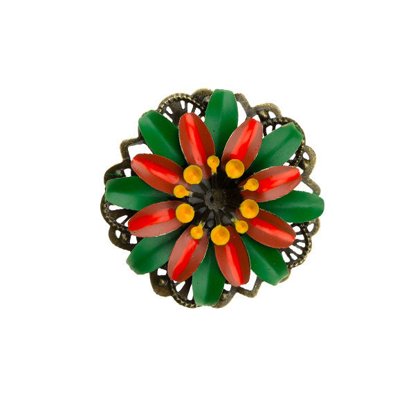Haarbloem Urban Hippies oranje groen