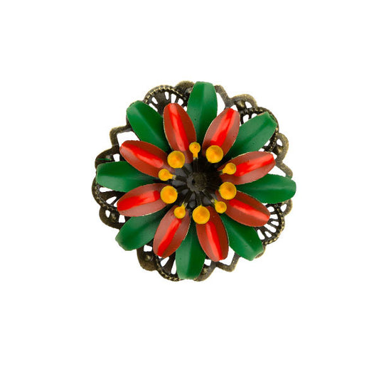 Haarbloem Urban Hippies oranje groen