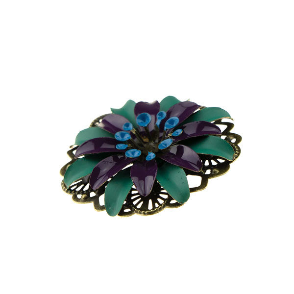 Haarbloem Urban Hippies paars blauw