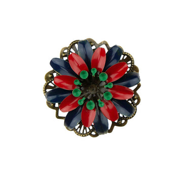 Haarbloem Urban Hippies rood blauw